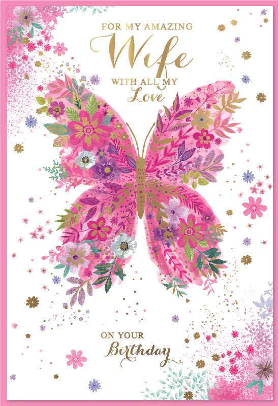 Simon Elvin C50 birthday cards for wife, set of six featuring cheerful designs perfect for celebrating her special day.