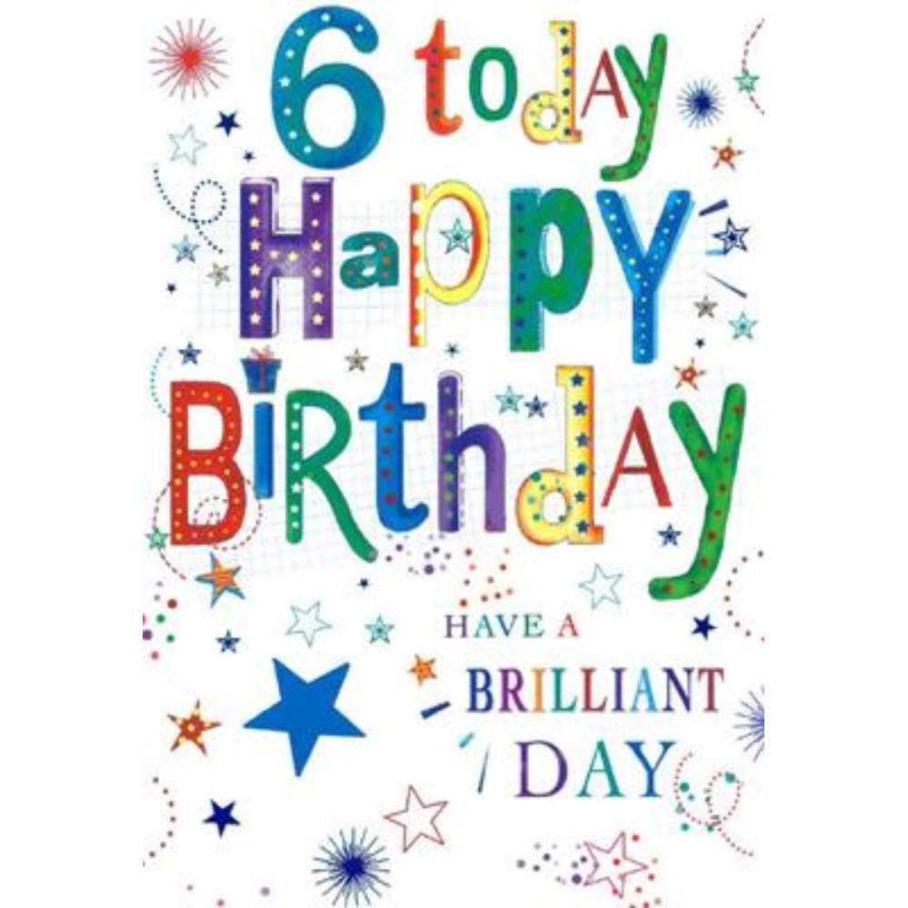 Simon Elvin C50 Birthday Age 6 6pk