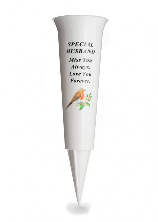 David Fischoff Memorial Spike Vase Husband 33x10cm