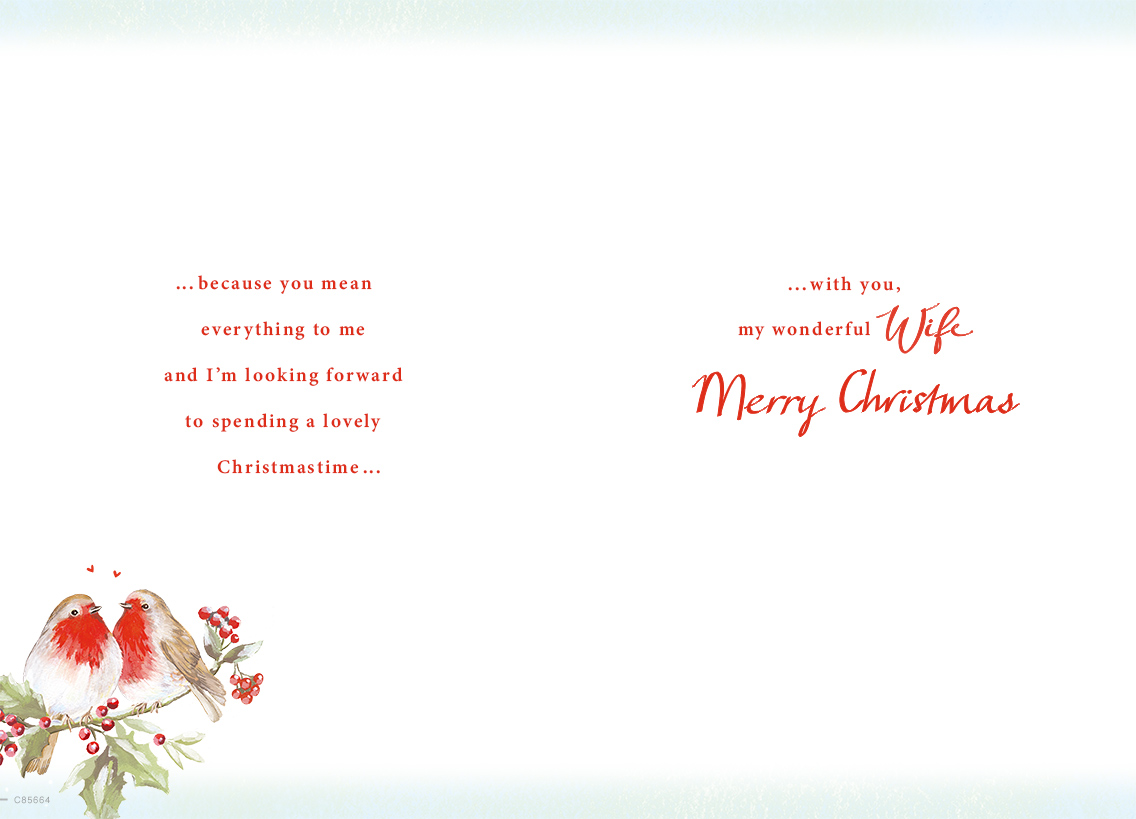Regal 6 Pack C75 Cards Christmas Wife