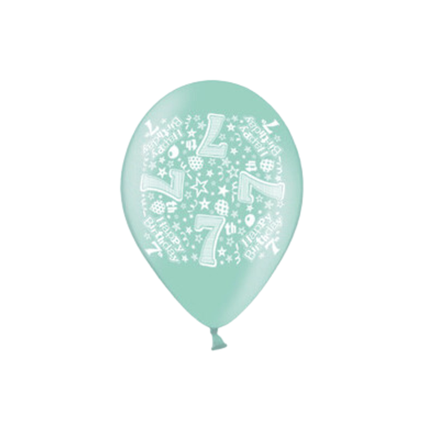 Age 7 Latex Balloons 9" 10pk