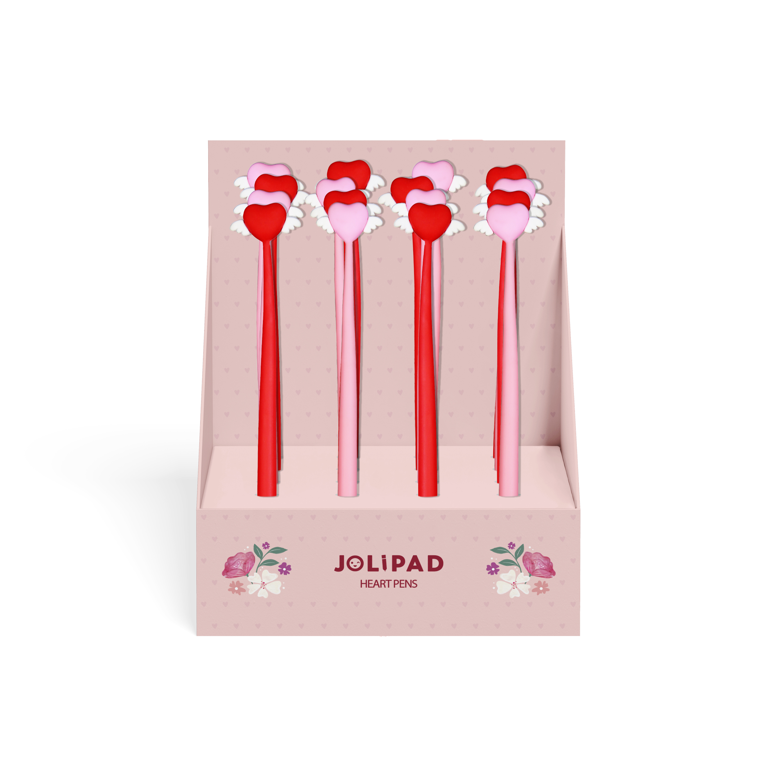 Eurowrap 18 Pack Pen Jolipad Heart Topper