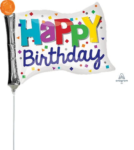 Anagram Birthday Flag 10" Foil Balloon