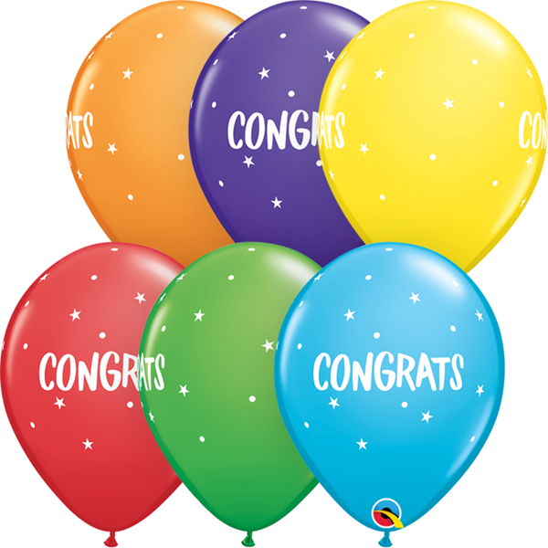 Anagram Congrats 11" Latex Balloons 25pk