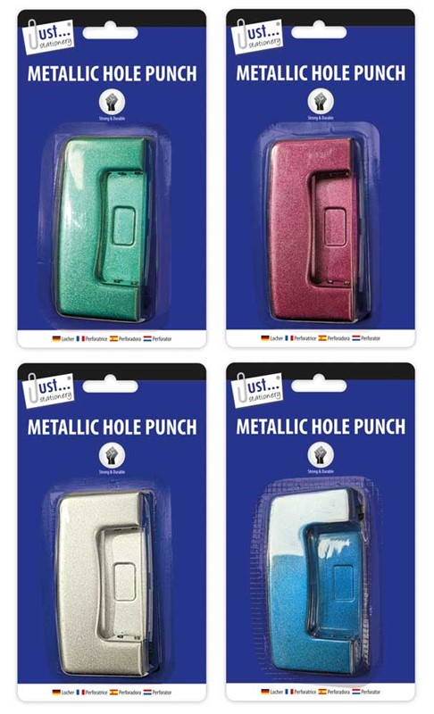 Tallon 12 Pack Hole Punch Metallic Assorted