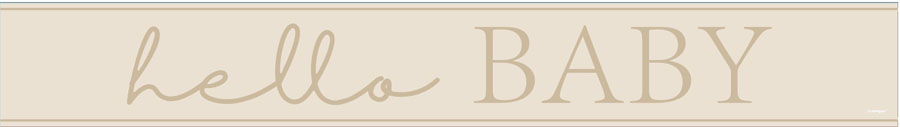 Unique Banner Hello Baby Neutral 9ft