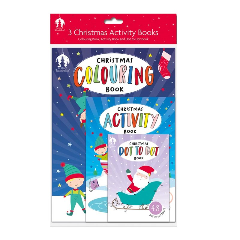 Tallon 3 Pack Activity Book Christmas