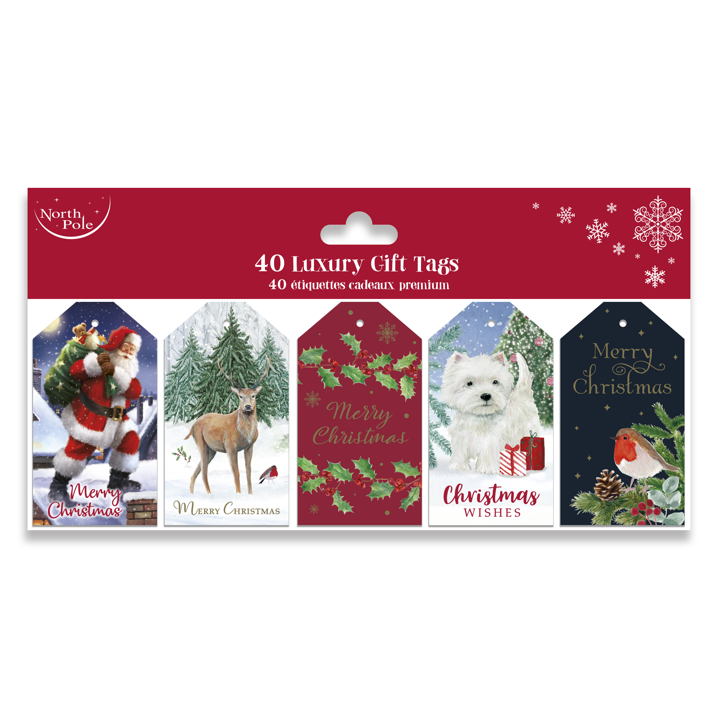 Eurowrap 40 Pack Gift Tags Luxury Traditional