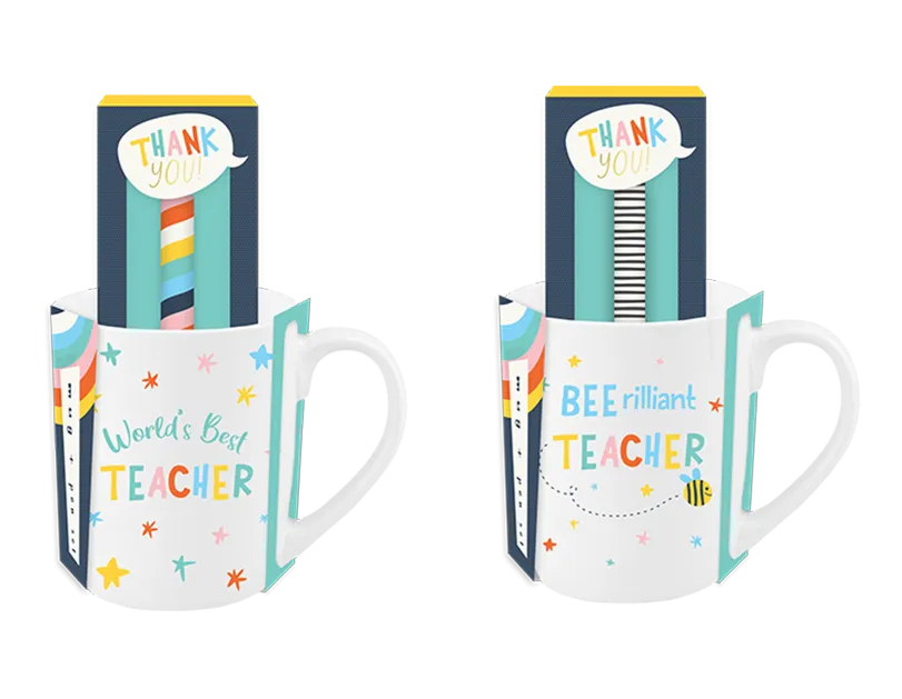 Teacher Mug & Pen 300ml (Design May Vary)