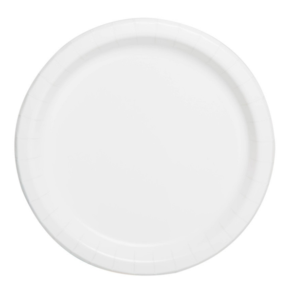 Unique 16 Pack Plates Bright White Round 9