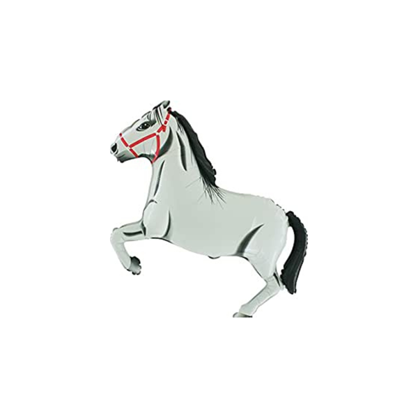 White Horse Mini 14" Foil Balloon