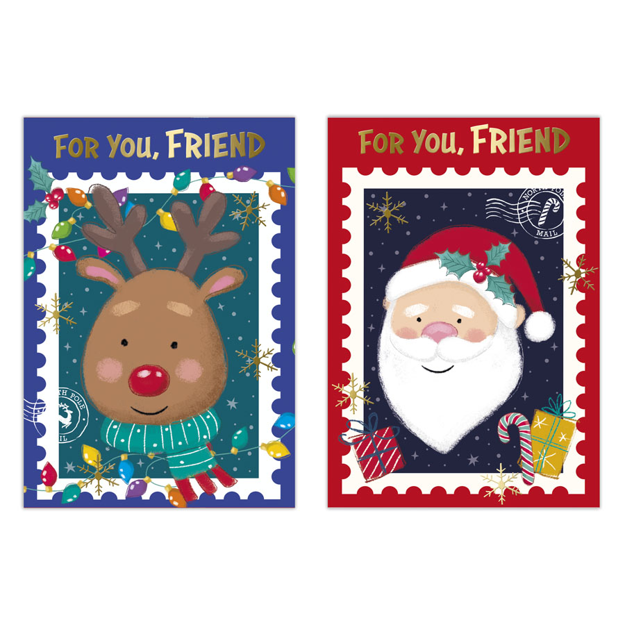 Poppyhill 12 Pack Cards C50 Christmas Friend