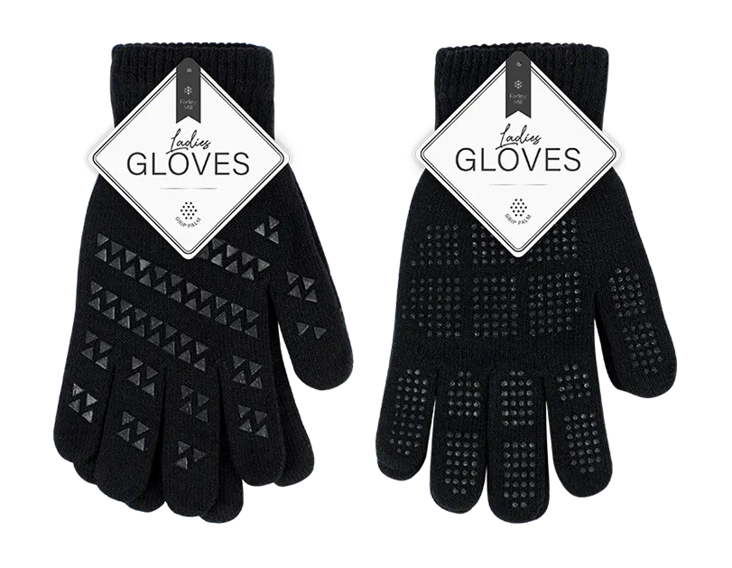 Gripper Gloves Ladies Black (Design May Vary)