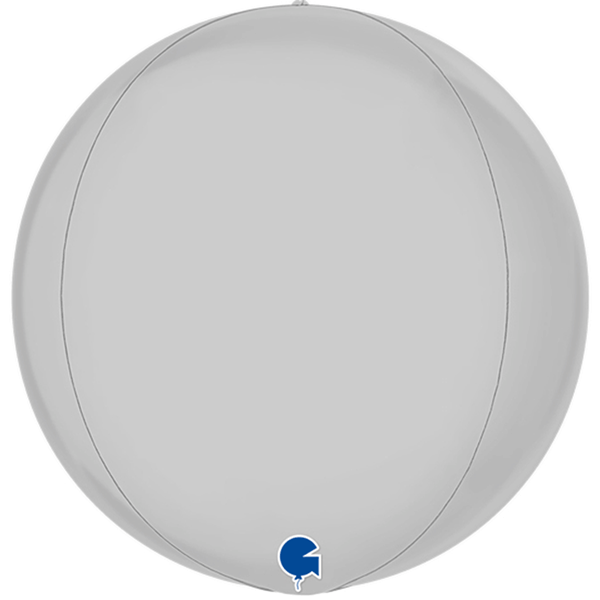 Grabo Foil Balloon Satin White Globe 15"