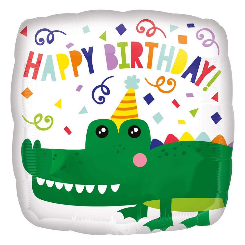 Anagram Happy Birthday Crocodile 18" Foil Balloon