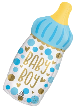 Anagram Baby Boy Bottle 20" Foil Balloon