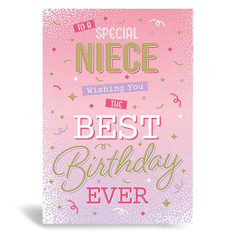Prelude Pzazzle C50 Birthday Niece 6pk