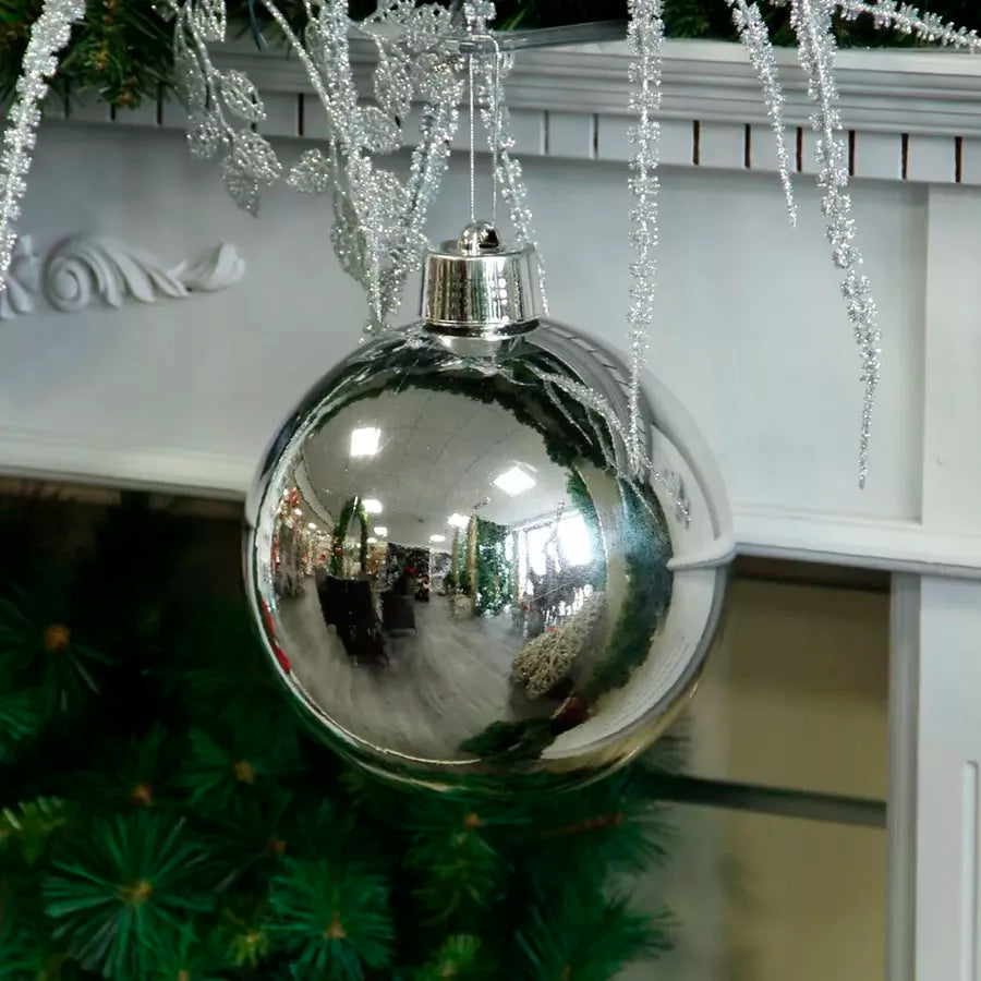 Shiny Shatterproof Bauble Silver 20cm