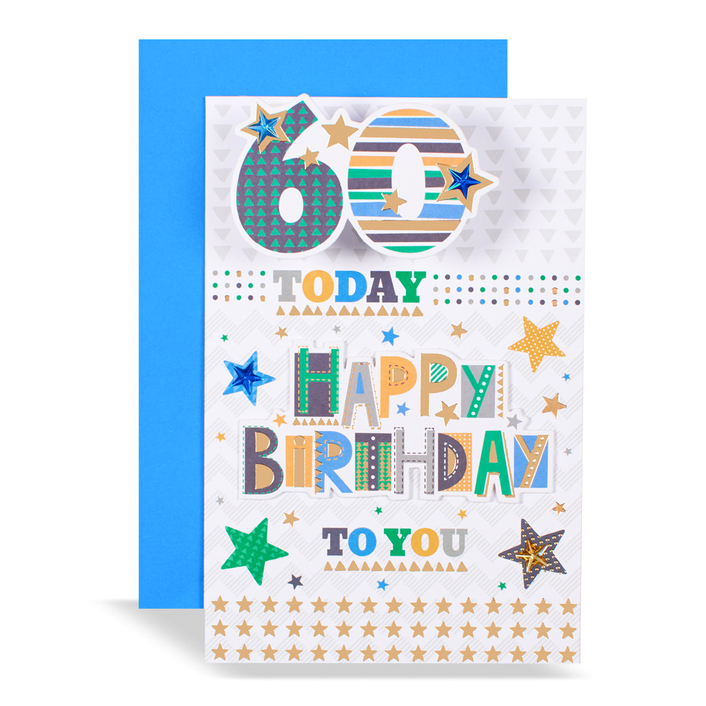 Excellence 6 Pack Cards C75 Birthday Age 60