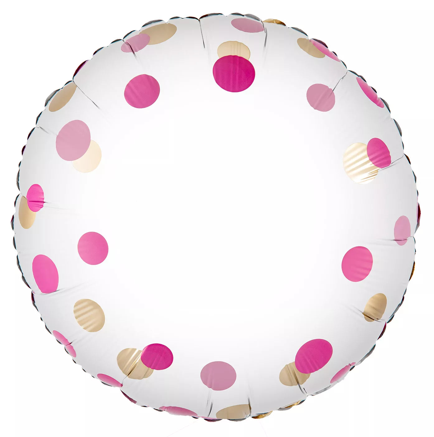 Oaktree Pink/Gold Confetti 18" Foil Balloon