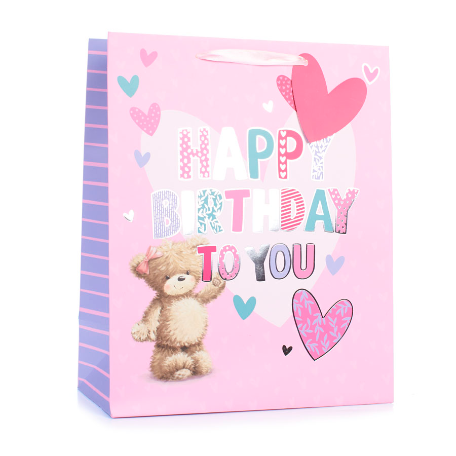 Tiger Feet Gift Bag Birthday Large 6pk