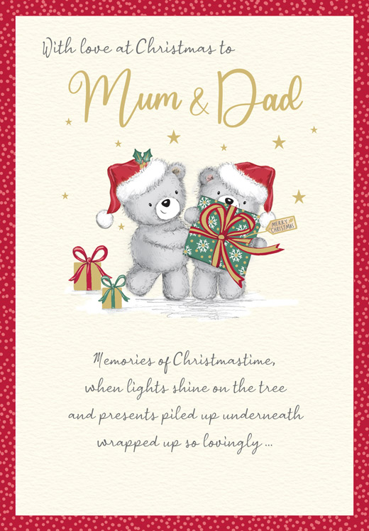Regal 6 Pack C75 Cards Christmas Mum & Dad