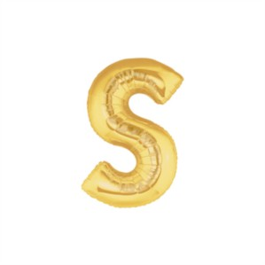Oaktree Foil Balloon Gold 7" Letter S