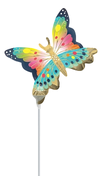 Anagram Foil Balloon Satin Blue Butterfly 14