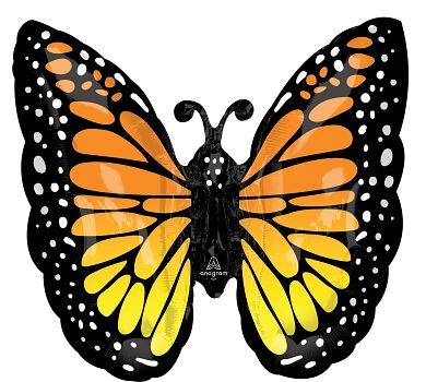 Anagram Foil Balloon Monarch Butterfly Glow 25