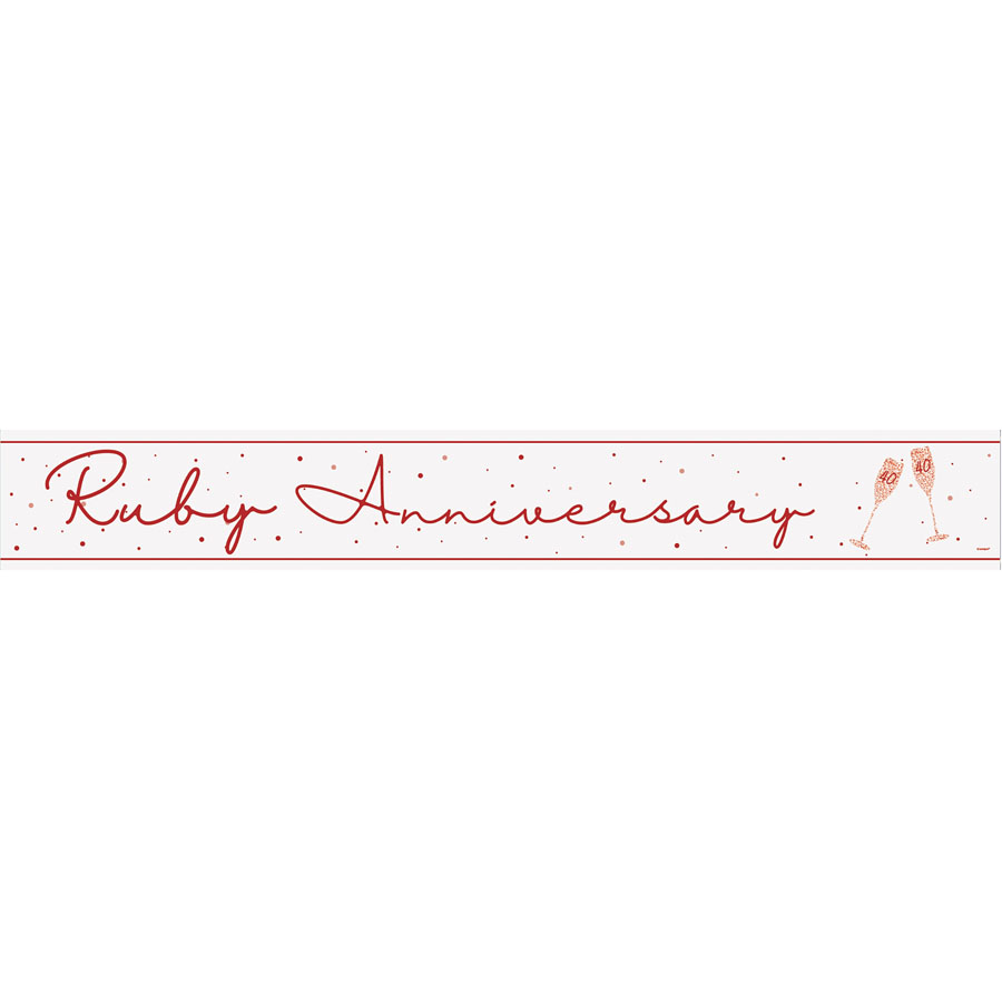 Unique Banner Ruby Anniversary 9ft