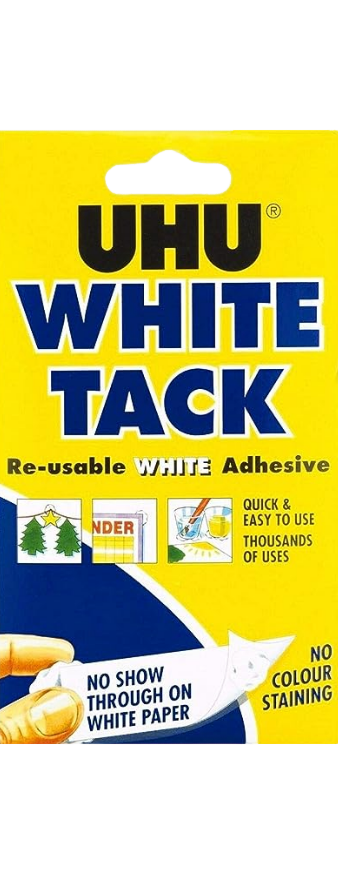 UHU White Tack Reusable Adhesive 62g