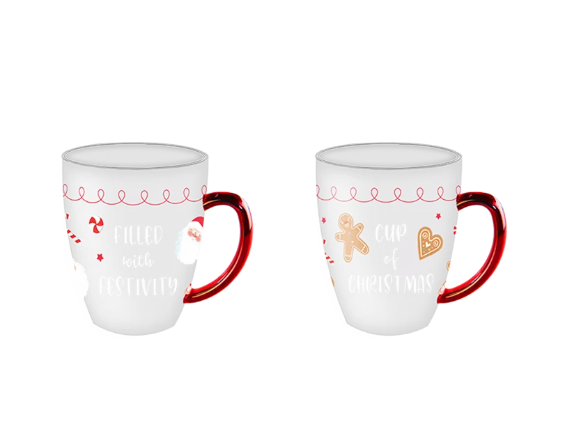 Gem Imports 2 Pack Mug Festive Quote Glass