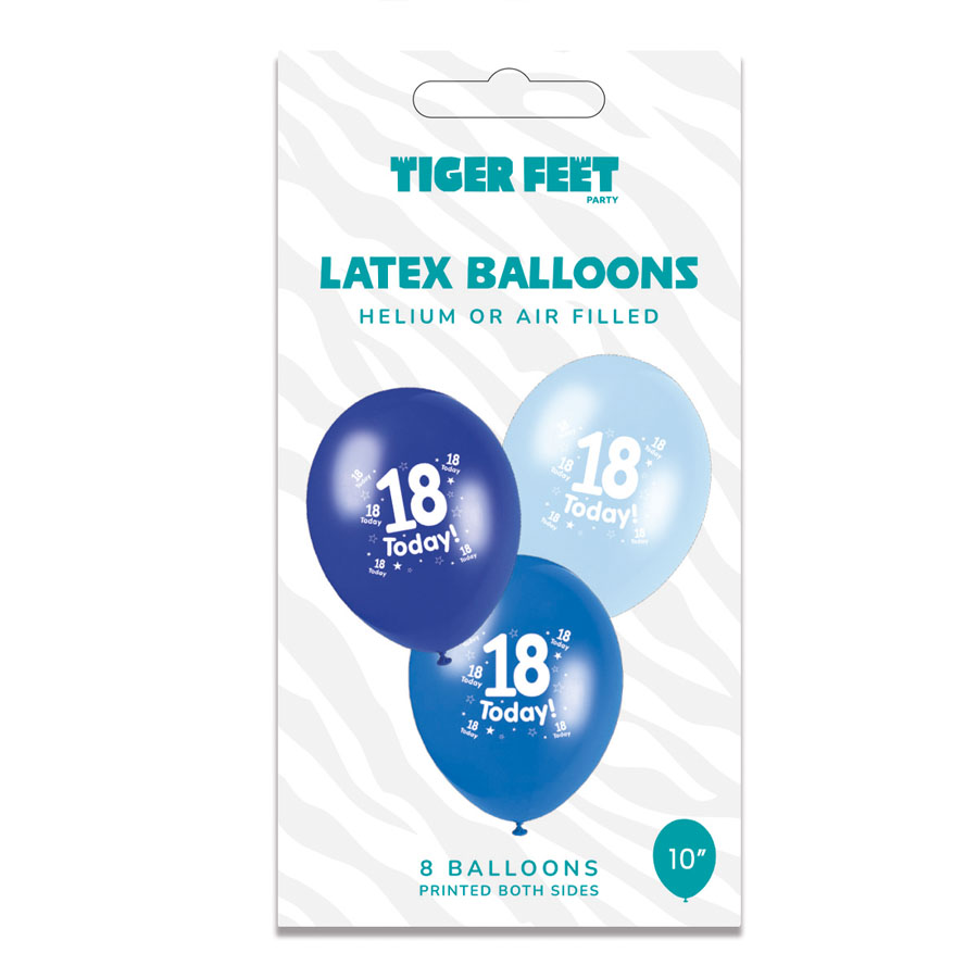 Age 18 Male Latex Balloons 6 x 8pk