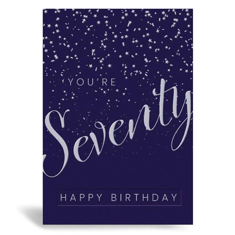 Prelude Pzazzle C50 Birthday Age 70 6pk