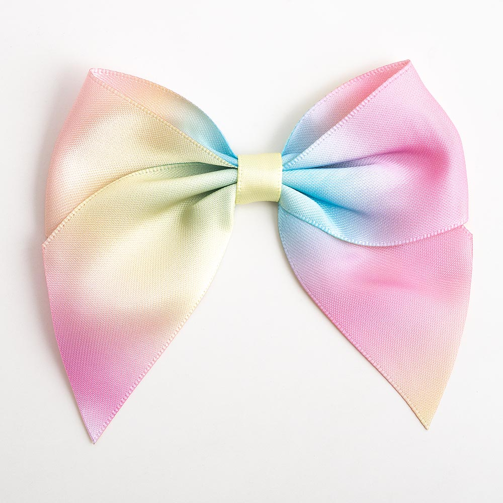 Ribbon Bows Pastel Rainbow 10cm 6pk