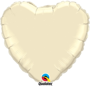 Qualatex Foil Balloon Pearl Ivory Heart 36