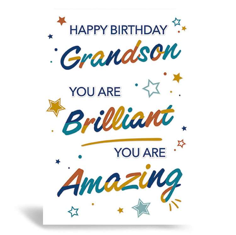 Prelude Pzazzle C50 Birthday Grandson 6pk