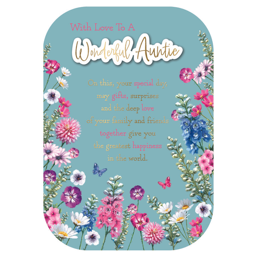 Prelude 6 Pack Cards C90 Birthday Auntie
