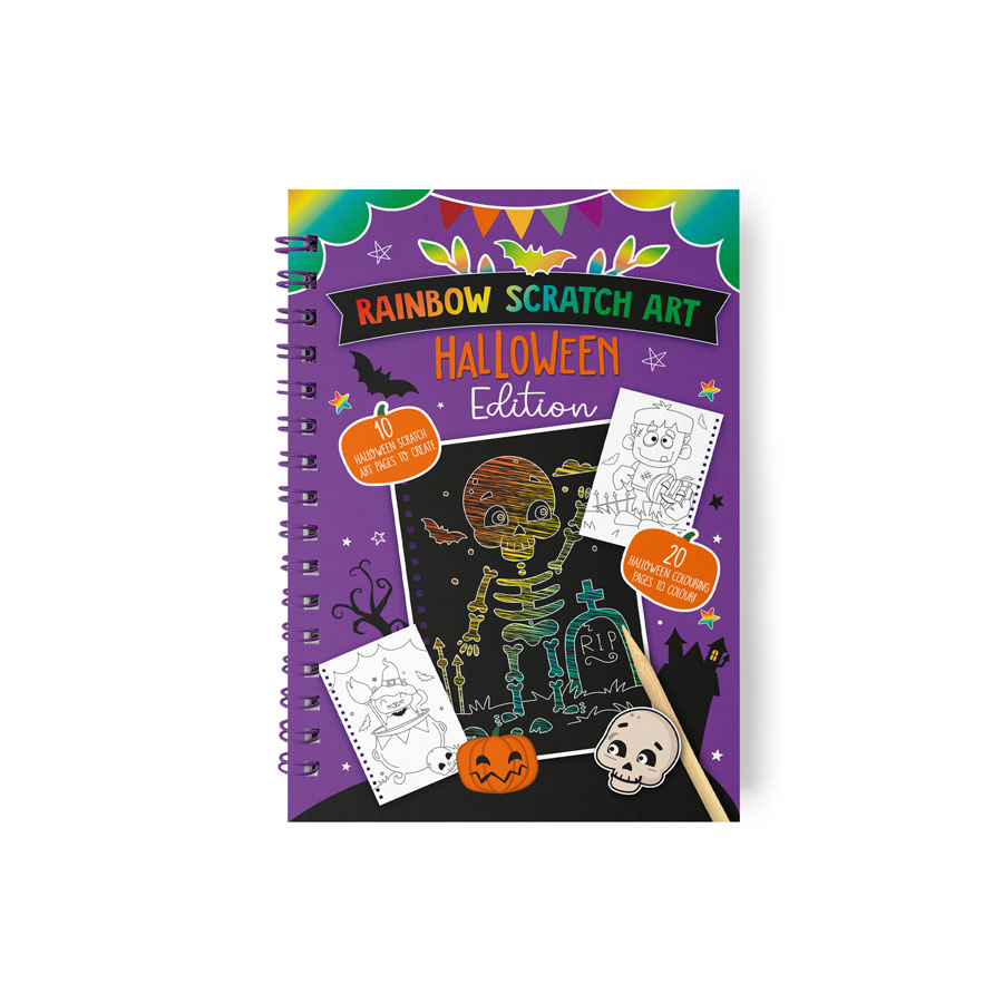 Eurowrap Scratch Art Book Halloween Rainbow