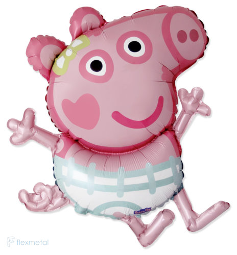 Flexmetal Foil Balloon Evie Pig 24"(Loose)
