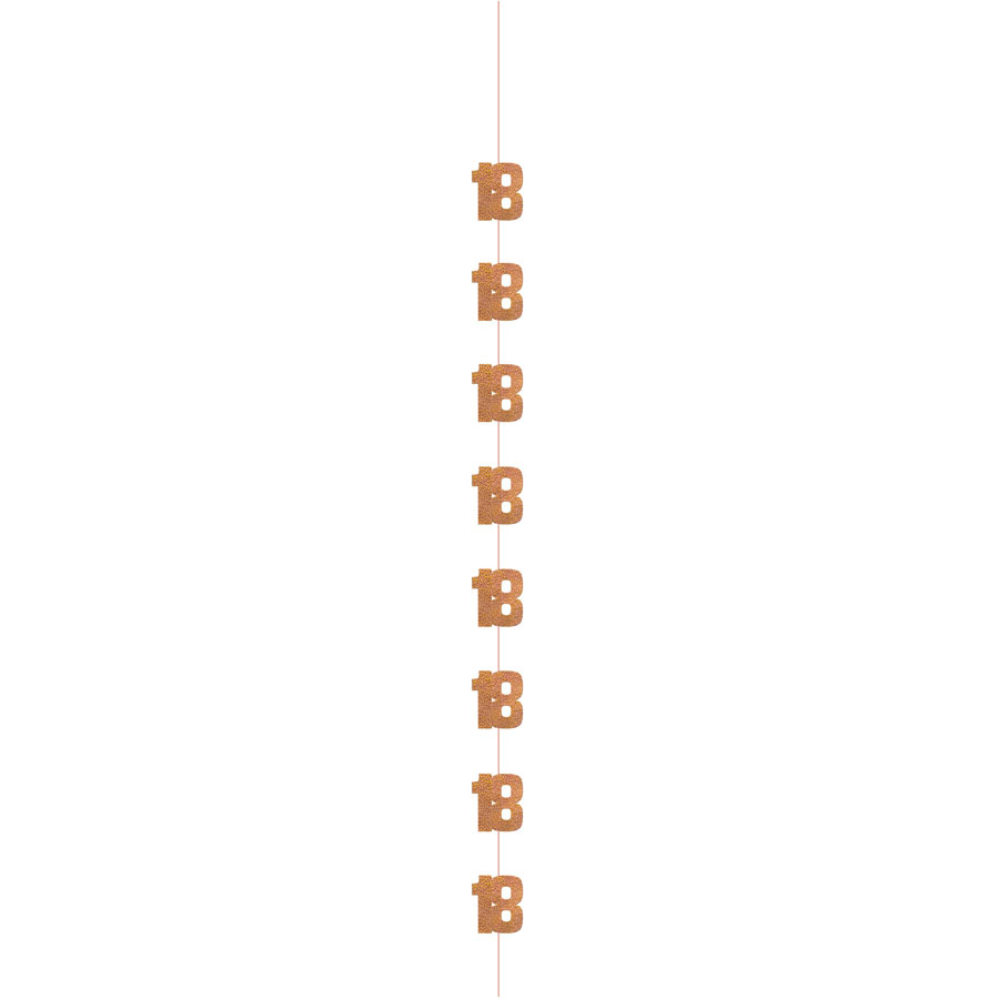 5ft Hanging D cor Age 18 Glitz Rose Gold