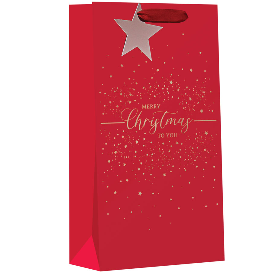 Partisan 6 Pack Gift Bag Merry Xmas Double Bottle