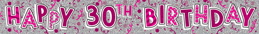Age 30 Streamers Female Banner 2.6M 6pk