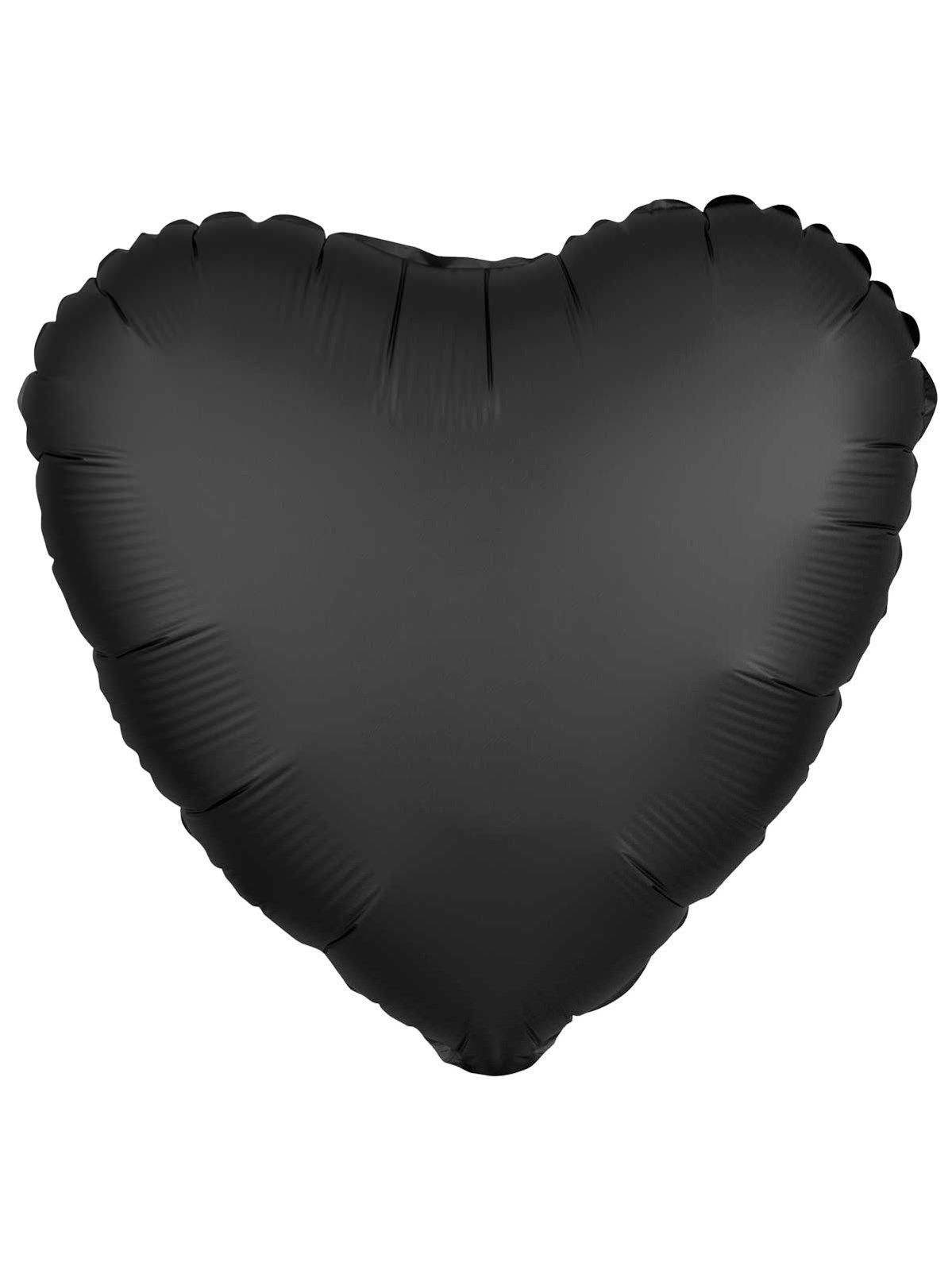 Anagram Foil Balloon Satin Luxe Onyx Heart 18"
