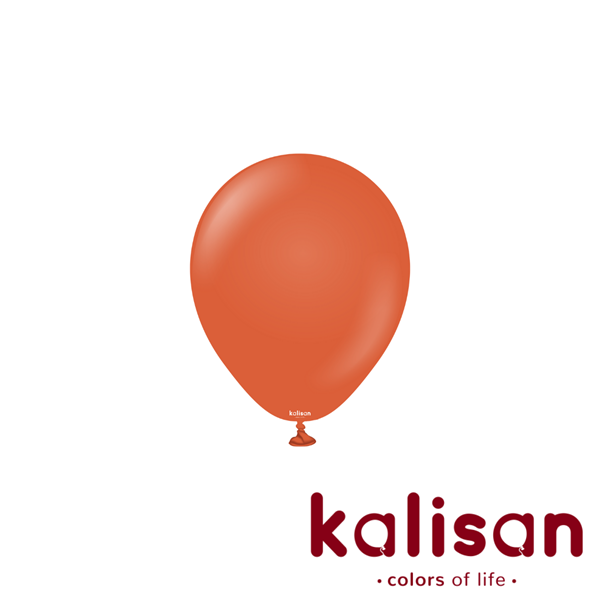 Kalisan Retro Rust Orange 5" Latex Balloons 100pk