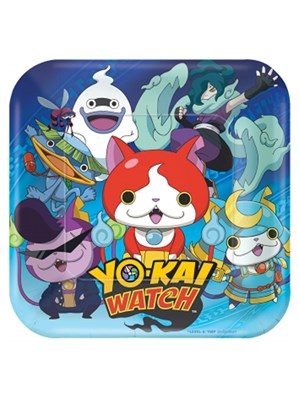 Amscan 8 Pack Plates Yo-Kai Watch 18cm