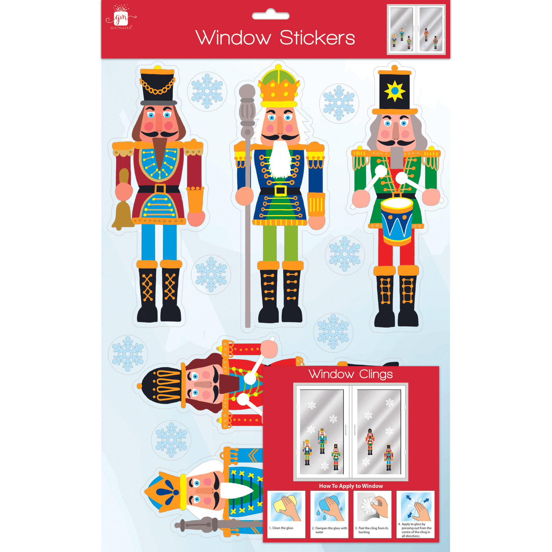 Window Clings Christmas Nutcrackers