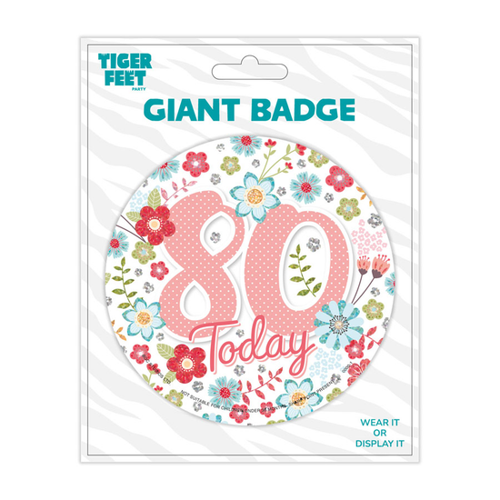 Big Badges Age 80 Female 6pk
