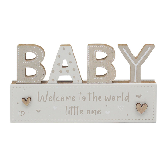 Baby Standing Plaque Cream