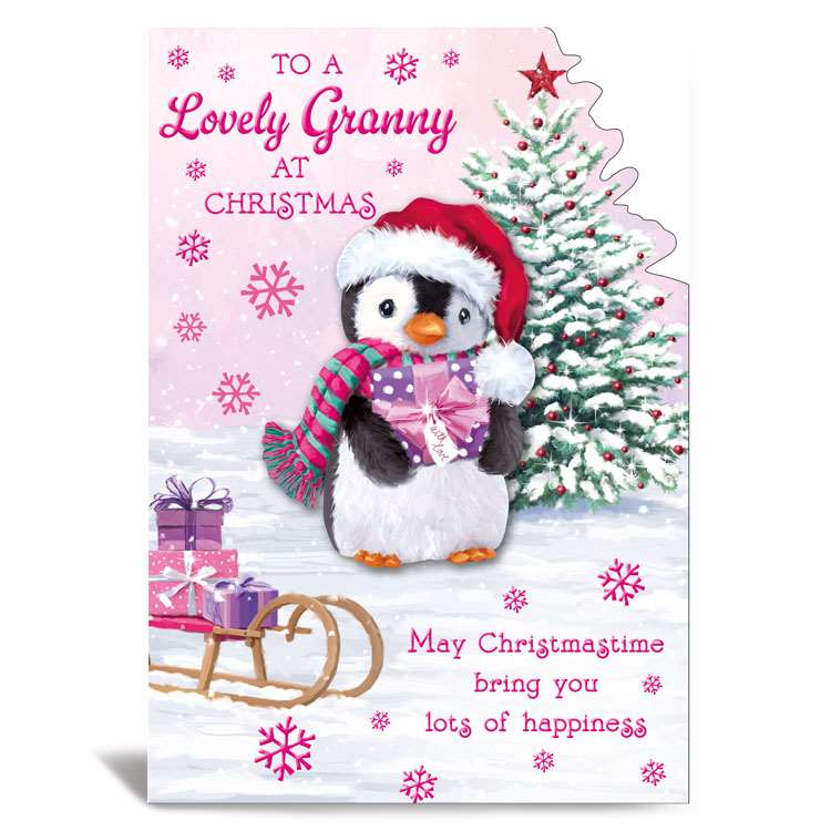Prelude 6 Pack Cards C50 Christmas Granny Penguin